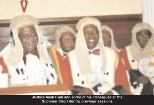 Justice Ayah Paul and some of his colleagues at the Supreme Court during previous sessions