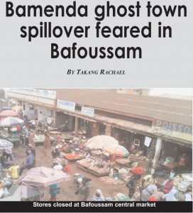 Stores closed at Bafoussam central market