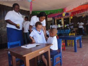 Sketch to potray the effects of malnutrition by Pre-Nursery kids