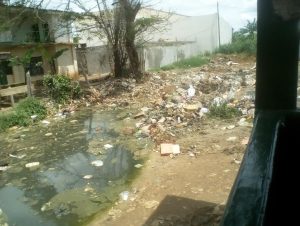 Kumba main grandstand serves as a dump site for some people