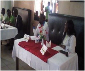 The Promoter  addressing journalists (opposite) during opening session