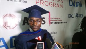 Paul Honore Takam from Cameroon, best graduating student 