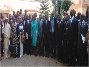 Participants pose with Minister Hele Pierre, AU and NEPAD officials