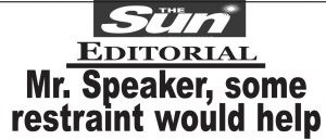 Mr. Speaker, some restraint would help  