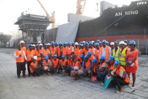 Cross section of Dangote 3X cement users at the raw materials delivery dock