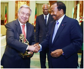 President Biya and UN SG, Antonio Guterres