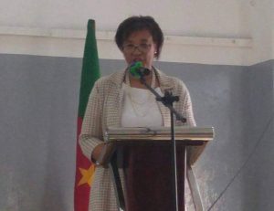 Patricia Scotland speaking in Buea