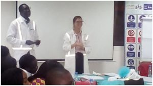 Cross-section of workshop with Nestlé Officials