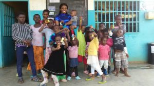 Anyiaka Florence Njang during an  outreach program in Kumba