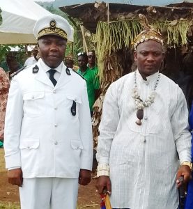 Chief Donald Likine Eko poses with Buea DO.