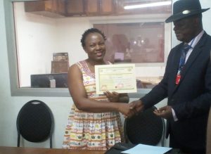 Les Brasseries du cameroun Kumba chief of service receives award from Meme SWELa