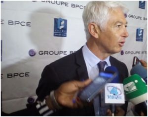 The Group CEO BPCE , Jean Pierre Levayer from France during press briefing