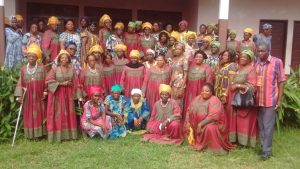 Social Widows Association SOWA pose with Divisional Delegate of women   empowerment and the family 