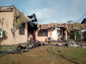 Remains of the residence of Sona Magdaline Fende at Mbonge Road, Kumba