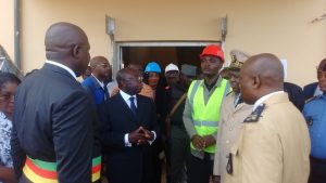 Minister Obam with contractors  at the Limbe III Council