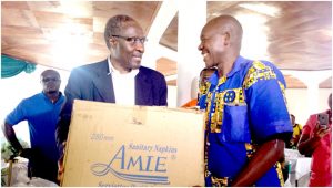  Dr. Christopher Fomunyoh (left) puts smiles on faces of  IDPs