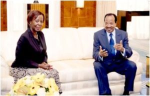 President Paul Biya of Cameroon and Louise Mushikiwabo of La Francophonie strategize to stabilize Cameroon