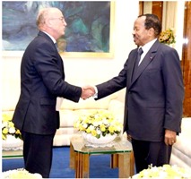 H.E Rowan James Laxton and President Paul Biya solidifying UK-Cameroon ties   