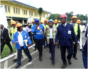 Minister Gaston Eloundou of Water and Energy visits SONARA’s disaster site 