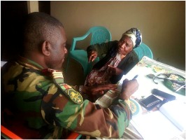 Colonel Ewane, Chief of Military Health Department for SW,offering free consultation 