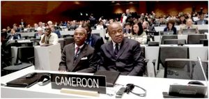  Ministers Bidoung Mkpatt and Jules Doret Ndongo at the 43rd session