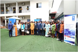  Members of CSOs from the North West and South West pose with UNDP officials