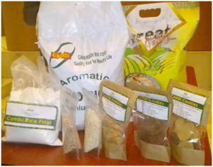 Sample of products derived from Cameroon Rice  