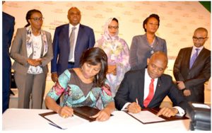 Signing ceremony between  UNDP rep (L) and TEF (R)5